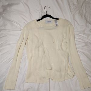 Sophisticated cream top with cardigan